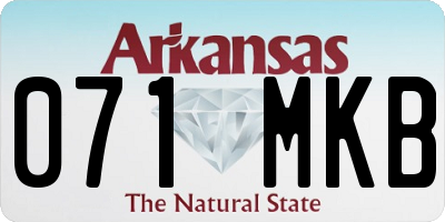 AR license plate 071MKB