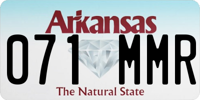 AR license plate 071MMR