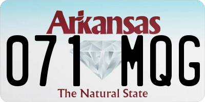 AR license plate 071MQG