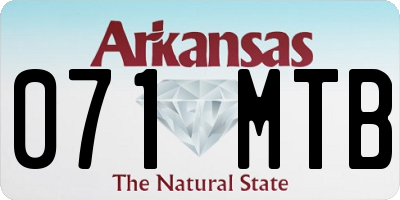 AR license plate 071MTB
