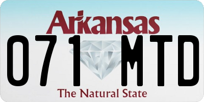 AR license plate 071MTD