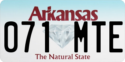 AR license plate 071MTE