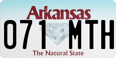 AR license plate 071MTH