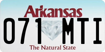 AR license plate 071MTI