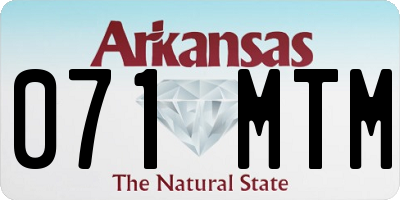 AR license plate 071MTM