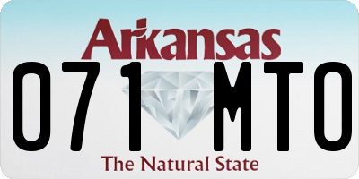 AR license plate 071MTO