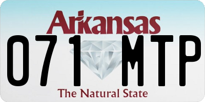 AR license plate 071MTP