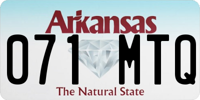 AR license plate 071MTQ