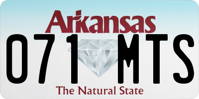 AR license plate 071MTS