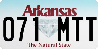 AR license plate 071MTT