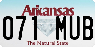 AR license plate 071MUB
