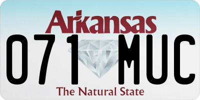 AR license plate 071MUC