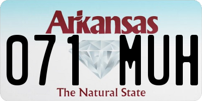 AR license plate 071MUH