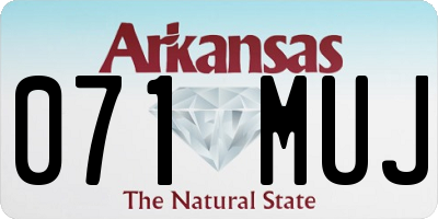AR license plate 071MUJ