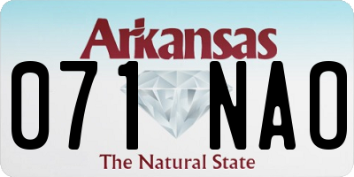 AR license plate 071NAO