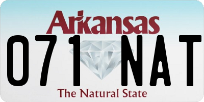 AR license plate 071NAT