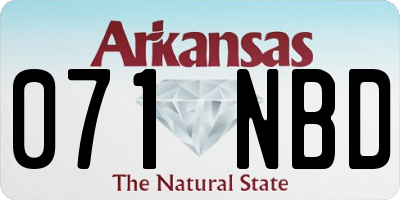 AR license plate 071NBD