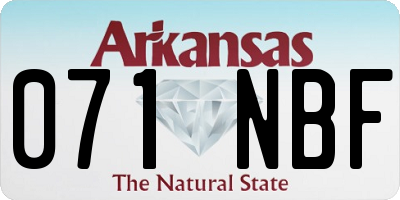 AR license plate 071NBF