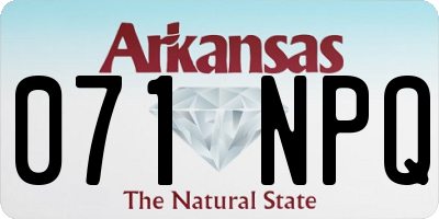 AR license plate 071NPQ