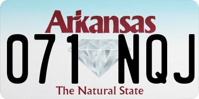 AR license plate 071NQJ