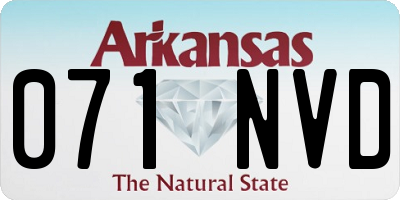 AR license plate 071NVD