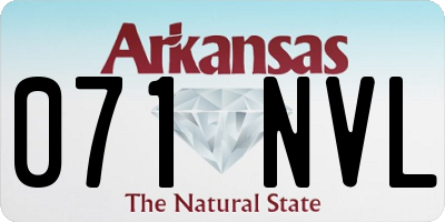 AR license plate 071NVL