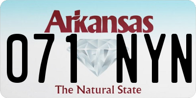 AR license plate 071NYN