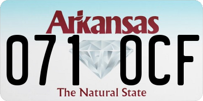AR license plate 071OCF