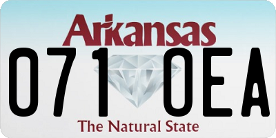 AR license plate 071OEA
