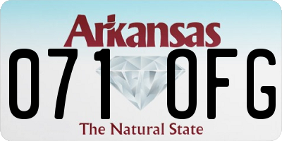 AR license plate 071OFG