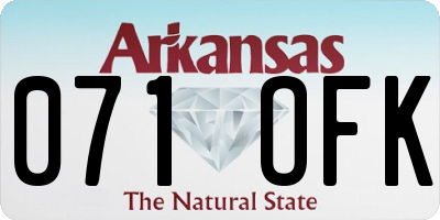 AR license plate 071OFK