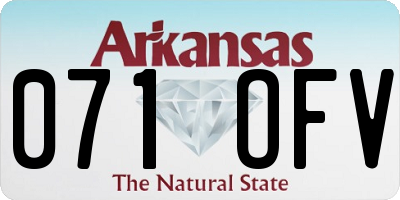 AR license plate 071OFV