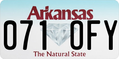 AR license plate 071OFY