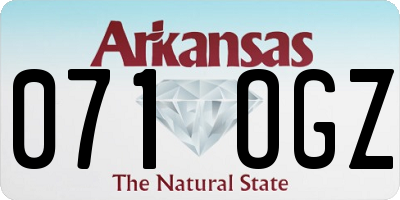 AR license plate 071OGZ