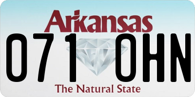 AR license plate 071OHN