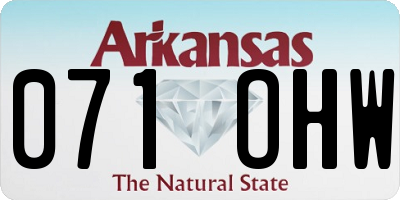 AR license plate 071OHW