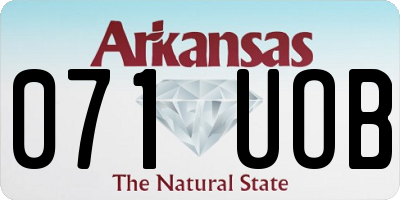 AR license plate 071UOB