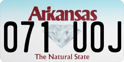 AR license plate 071UOJ