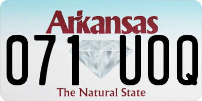 AR license plate 071UOQ