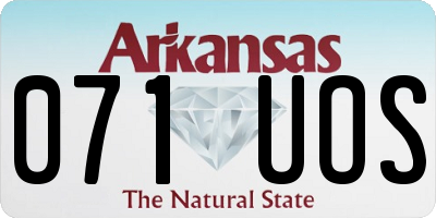AR license plate 071UOS