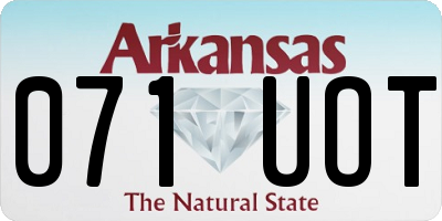 AR license plate 071UOT