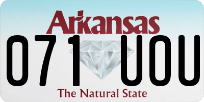 AR license plate 071UOU
