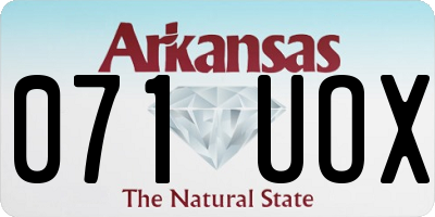 AR license plate 071UOX