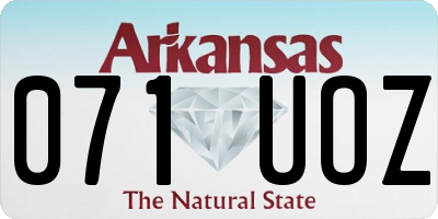 AR license plate 071UOZ