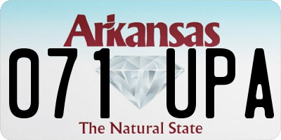AR license plate 071UPA