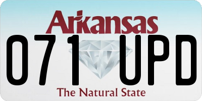 AR license plate 071UPD