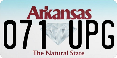 AR license plate 071UPG