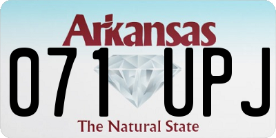 AR license plate 071UPJ