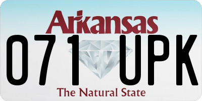 AR license plate 071UPK