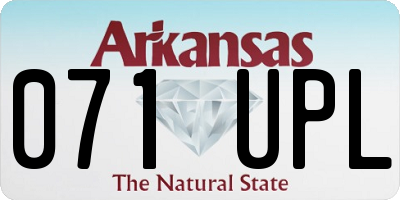 AR license plate 071UPL